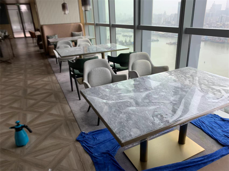 珠海希尔顿酒店餐厅部大理石贴膜